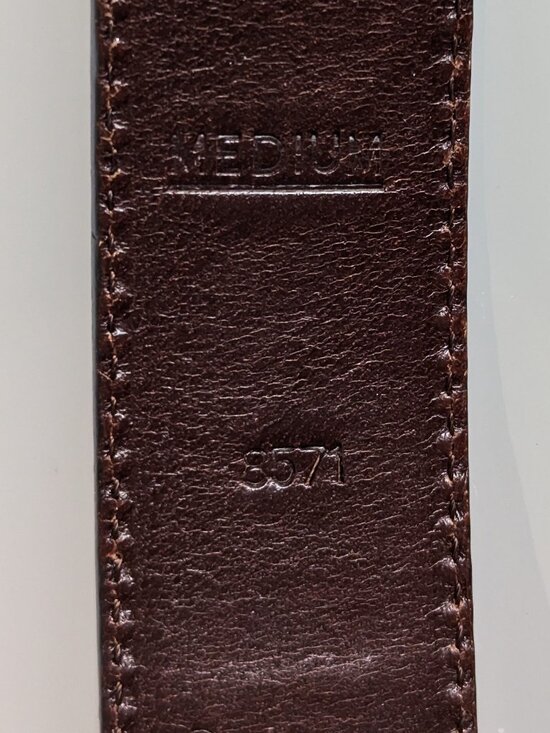 Coach Vintage Brown Crocodile Embossed Leather Belt Leather Buckle Medium main image 5